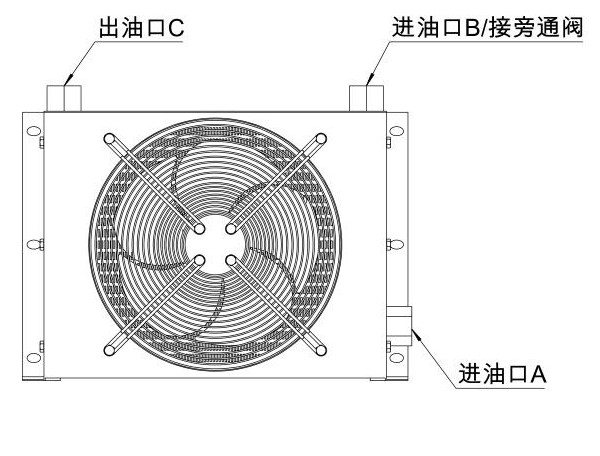睿佳風冷卻器油口接線示意圖